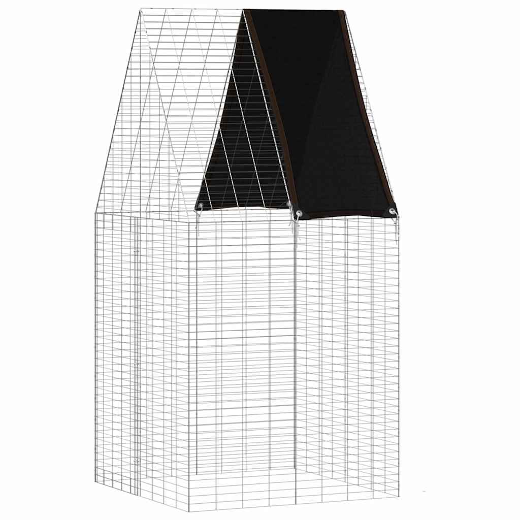 Jaula para conejos vidaxl plata 100 x 100 x 210 cm acero galvanizado