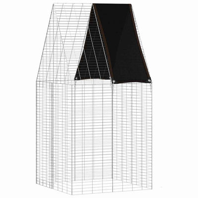 Gabbia per conigli Vidaxl argento 100 x 100 x 210 cm in acciaio zincato