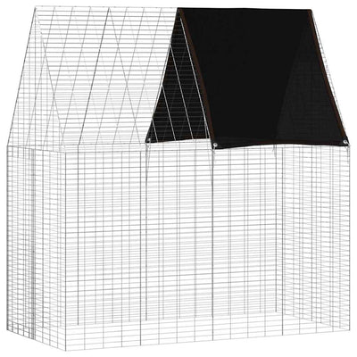 Vidaxl konijnenkooi zilver 200 x 100 x 210 cm gegalvaniseerd staal