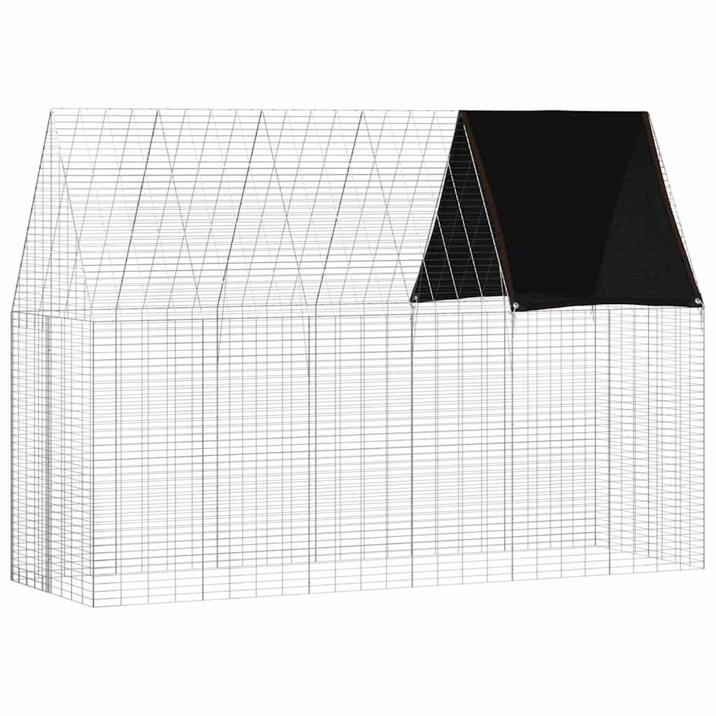 Jaula para conejos vidaxl plata 300 x 100 x 210 cm acero galvanizado