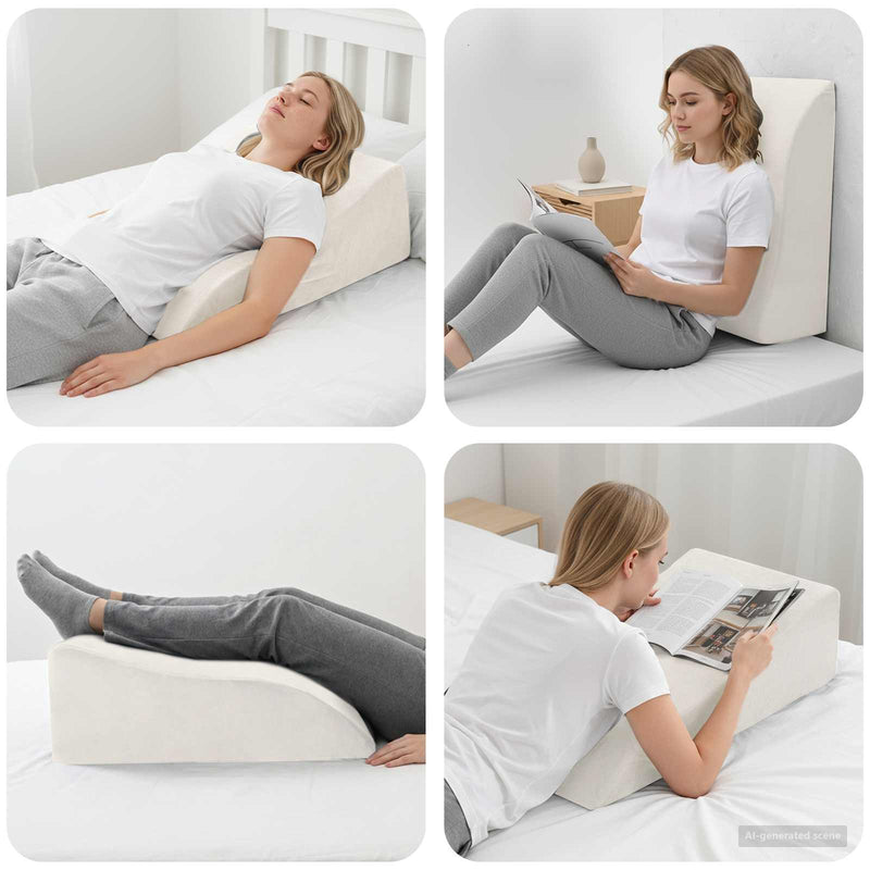 Cuscino per gambe Vidaxx bianco 68 x 40 x 18 cm