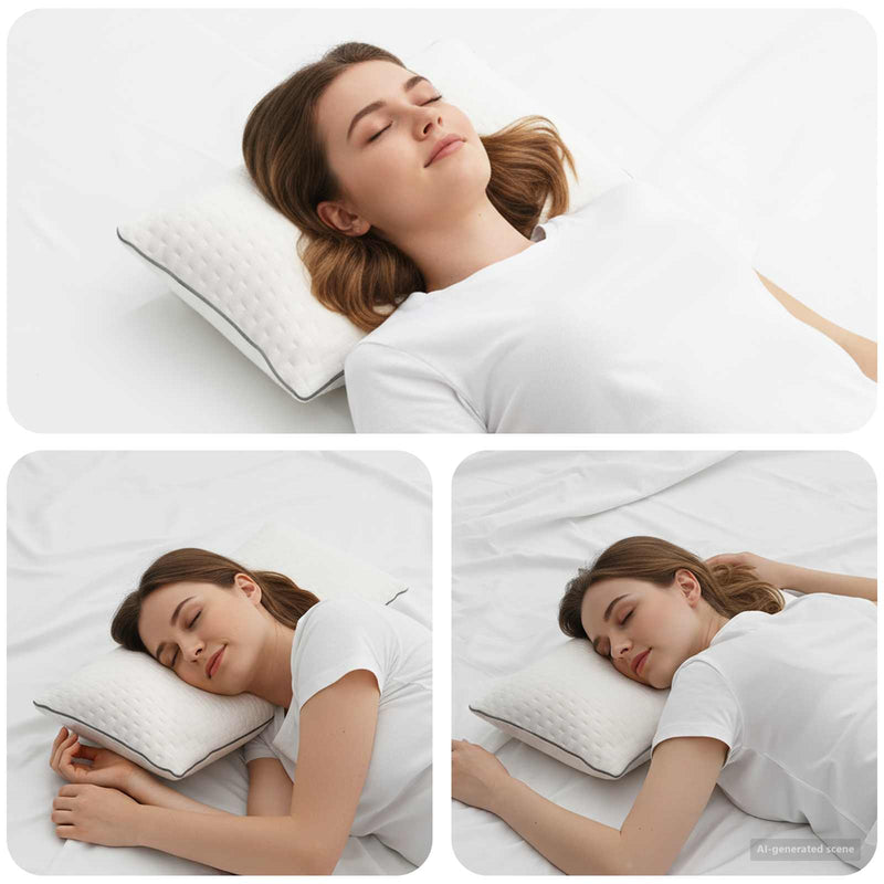 Cuscino per dormire VidaXL bianco 50 x 30 x 11 cm