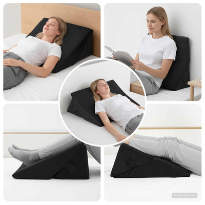 Cuscino a cuneo VidaXL altrimenti nero 55 x 55 x 26 cm