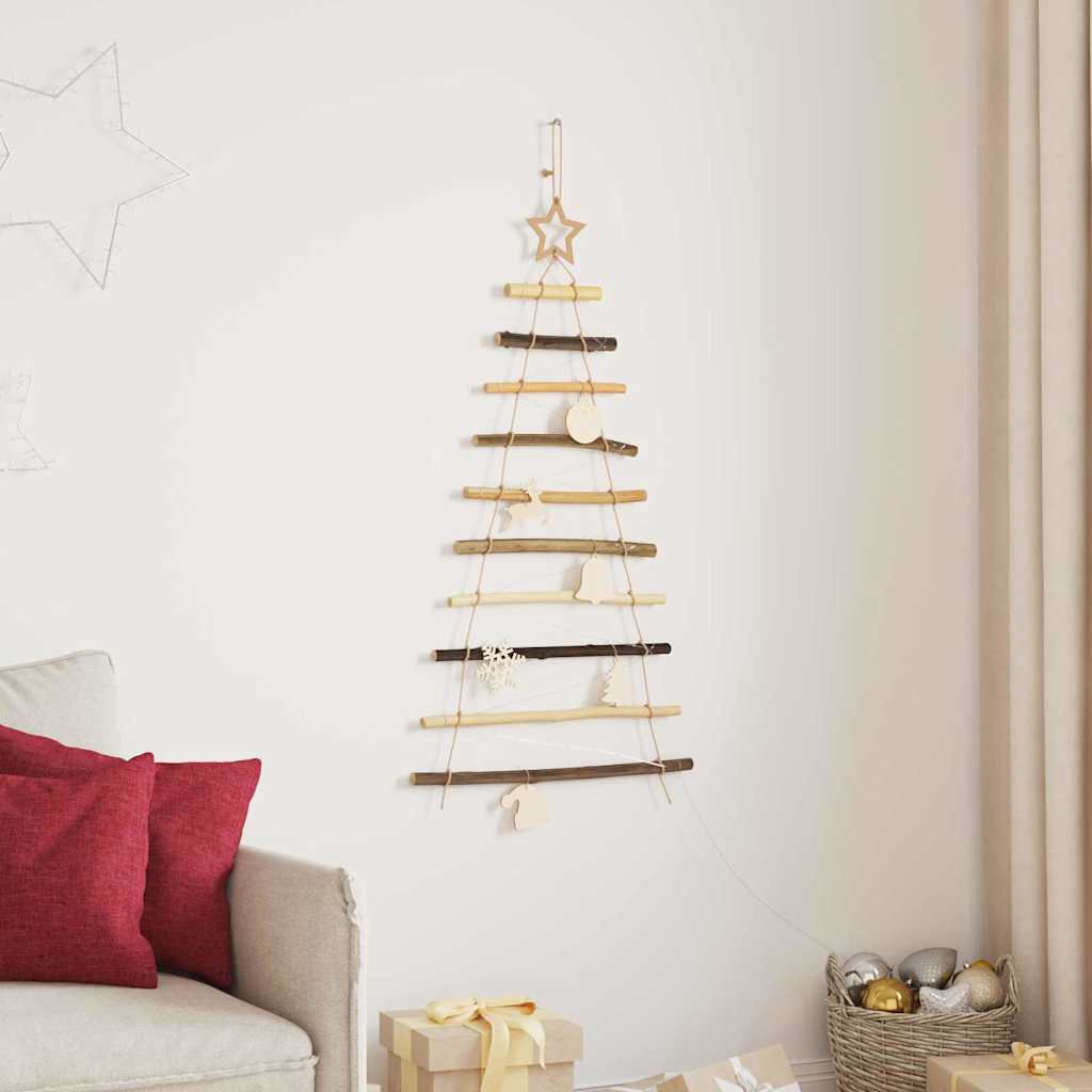 Vidaxx Árbol de Navidad con 30 LED de madera maciza de fresno natural 90 cm