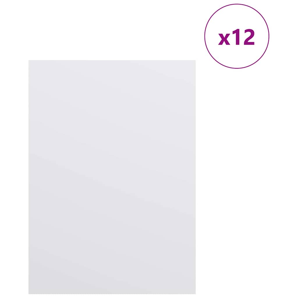 Vidaxl decorpanelen 12 pcs wit 15 x 21 x 0.27 cm bewerkt hout