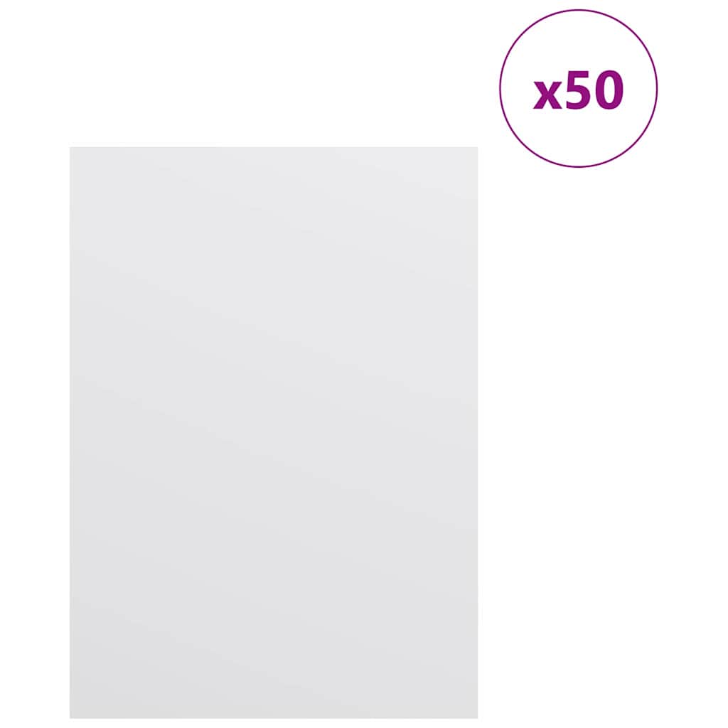 Vidaxl decorpanelen 50 pcs wit 15 x 21 x 0.27 cm bewerkt hout