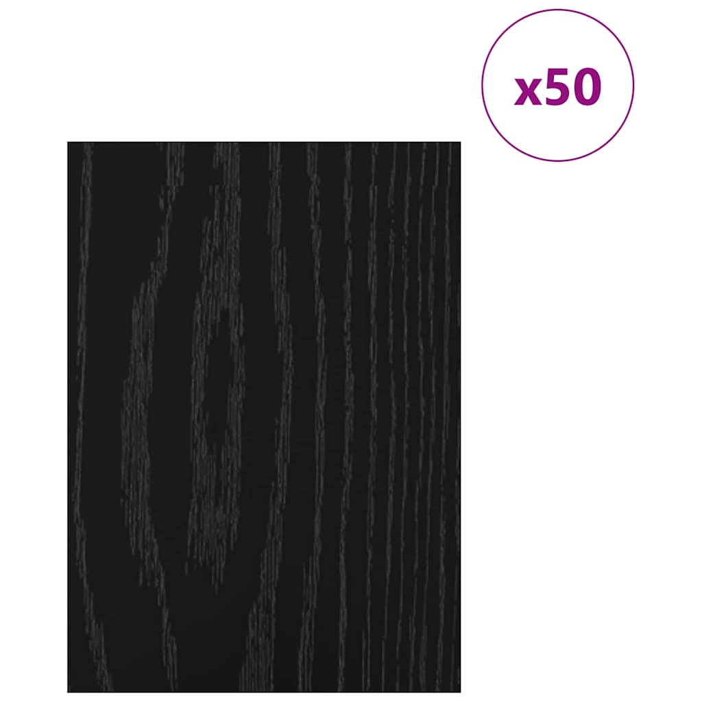 Vidaxl decorpanelen 50 pcs zwart eiken 15 x 21 x 0.27 cm bewerkt hout
