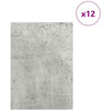 Pannelli decorativi Vidaxx 12 pezzi grigio cemento 15 x 21 x 0,27 cm legno composito