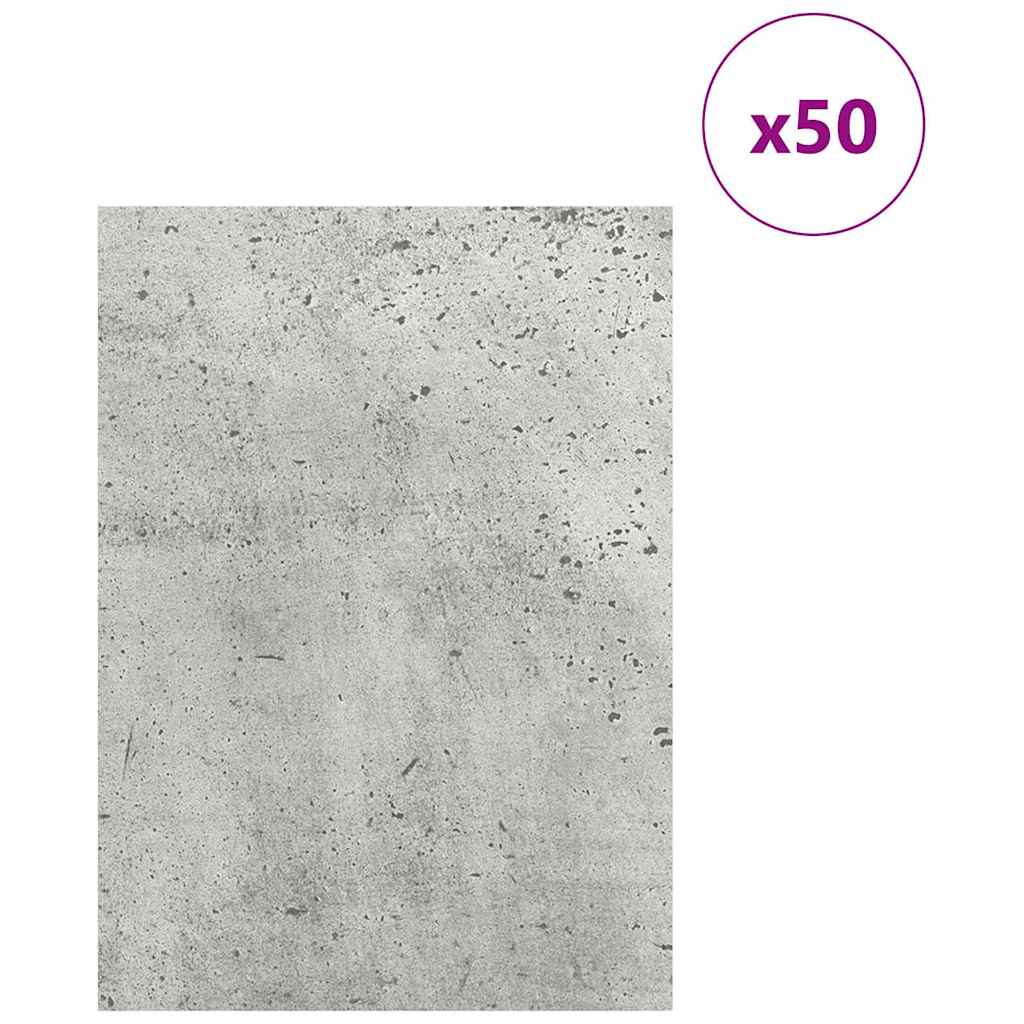 Pannelli decorativi Vidaxx 50 pezzi grigio cemento 15 x 21 x 0,27 cm legno composito