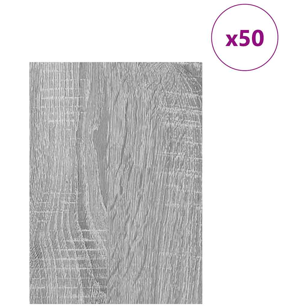 Vidaxl decorpanelen 50 pcs grijs sonoma 15 x 21 x 0.27 cm bewerkt hout