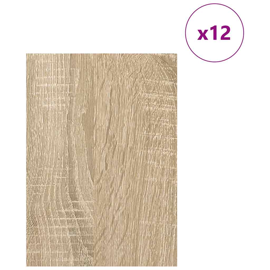 Vidaxl decorpanelen 12 pcs sonoma eiken 21 x 30 x 0,27 cm bewerkt hout
