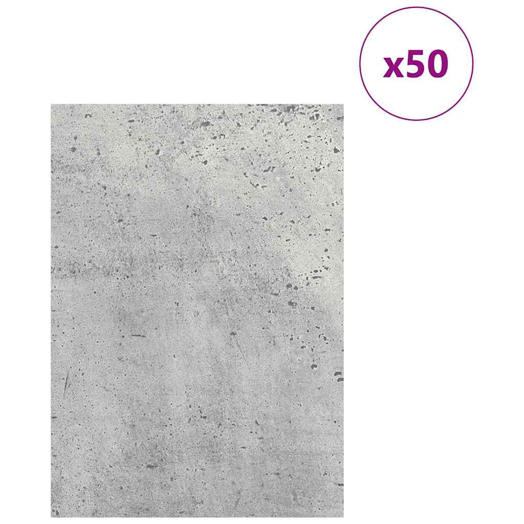 Vidaxl decorpanelen 50 pcs beton grijs 21 x 30 x 0,27 cm bewerkt hout