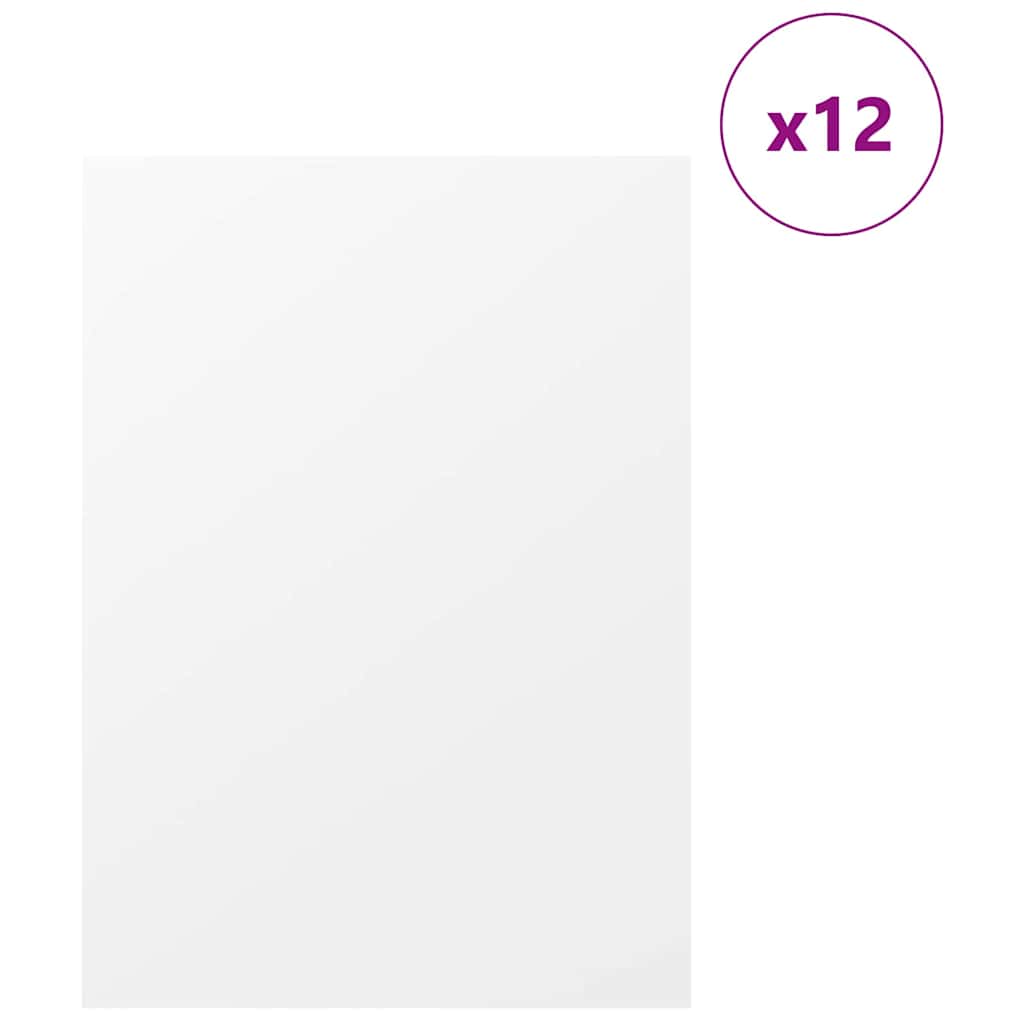 Vidaxl decorpanelen 12 pcs wit 30 x 42 x 0.27 cm bewerkt hout
