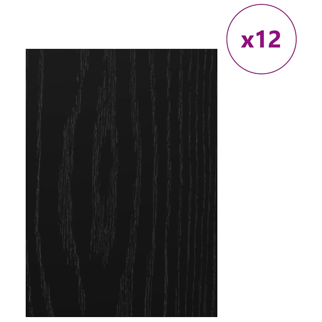 Vidaxl decorpanelen 12 pcs zwart eiken 30 x 42 x 0.27 cm bewerkt hout