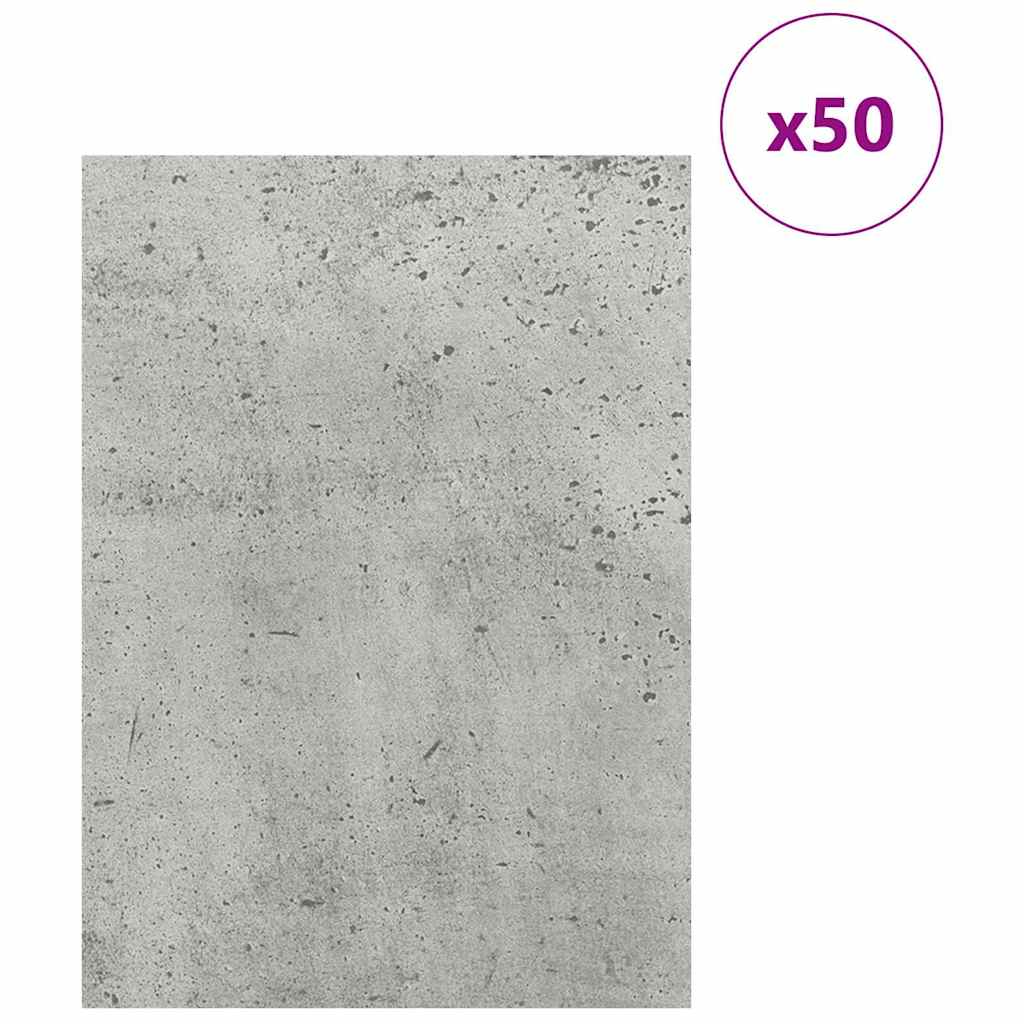 Pannelli decorativi Vidaxx 50 pezzi grigio cemento 30 x 42 x 0,27 cm legno composito