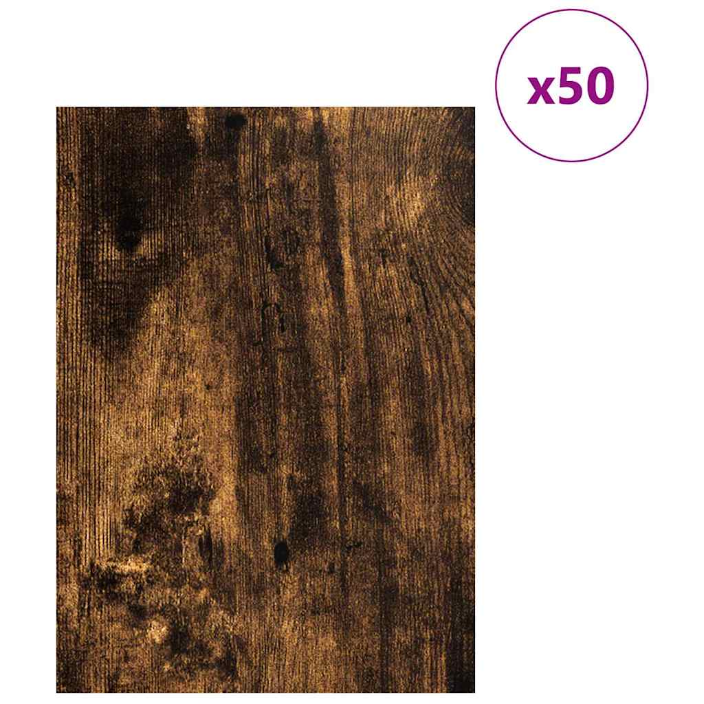 Vidaxl decorpanelen 50 pcs gerookt eiken 30 x 42 x 0.27 cm