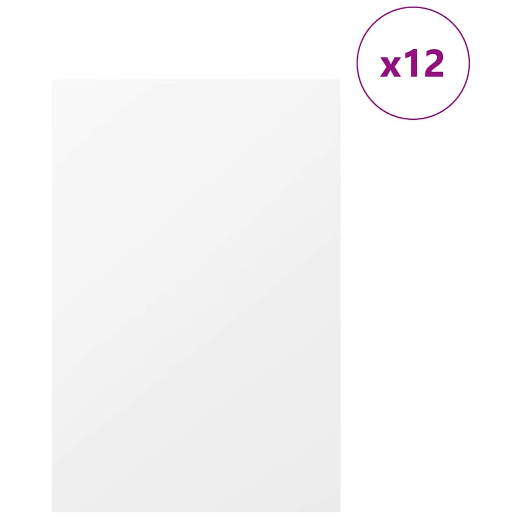 Vidaxl decorpanelen 12 pcs wit 40 x 60 x 0.27 cm bewerkt hout