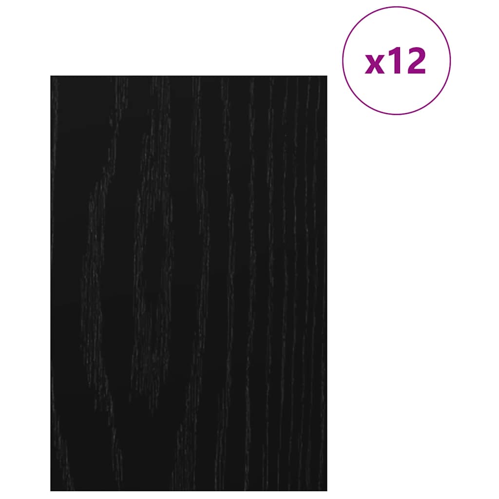 Vidaxl decorpanelen 12 pcs zwart eiken 40 x 60 x 0.27 cm bewerkt hout