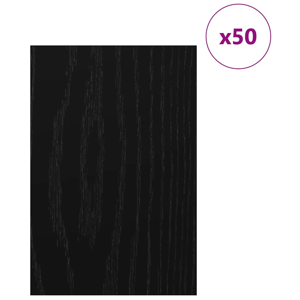 Vidaxl decorpanelen 50 pcs zwart eiken 40 x 60 x 0.27 cm bewerkt hout