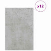 Pannelli decorativi Vidaxx 12 pezzi grigio cemento 40 x 60 x 0,27 cm legno composito