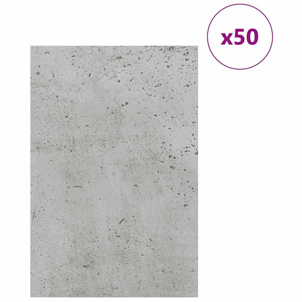 Vidaxl decorpanelen 50 pcs beton grijs 40 x 60 x 0.27 cm bewerkt hout