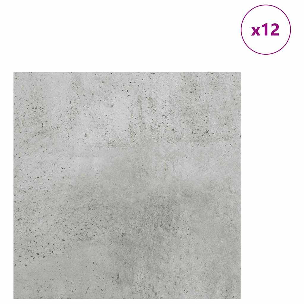 Pannelli decorativi Vidaxx 12 pezzi grigio cemento 30 x 30 x 0,27 cm legno composito