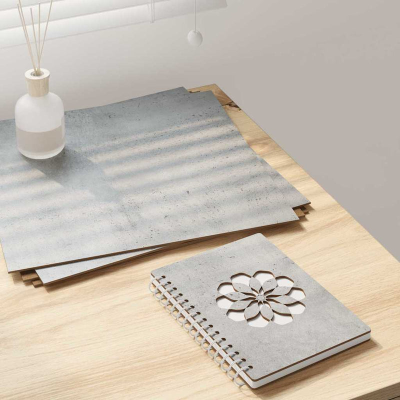 Pannelli decorativi Vidaxx 50 pezzi grigio cemento 30 x 30 x 0,27 cm legno composito