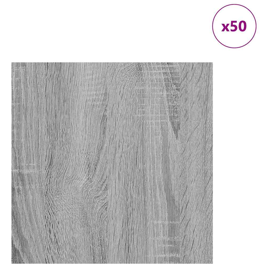 Vidaxl decorpanelen 50 pcs grijs sonoma 30 x 30 x 0,27 cm bewerkt hout