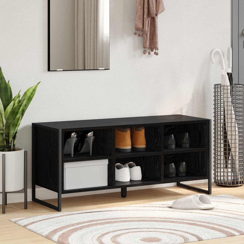 VidaXL zapatero roble negro 60 x 35 x 44 cm acabado madera