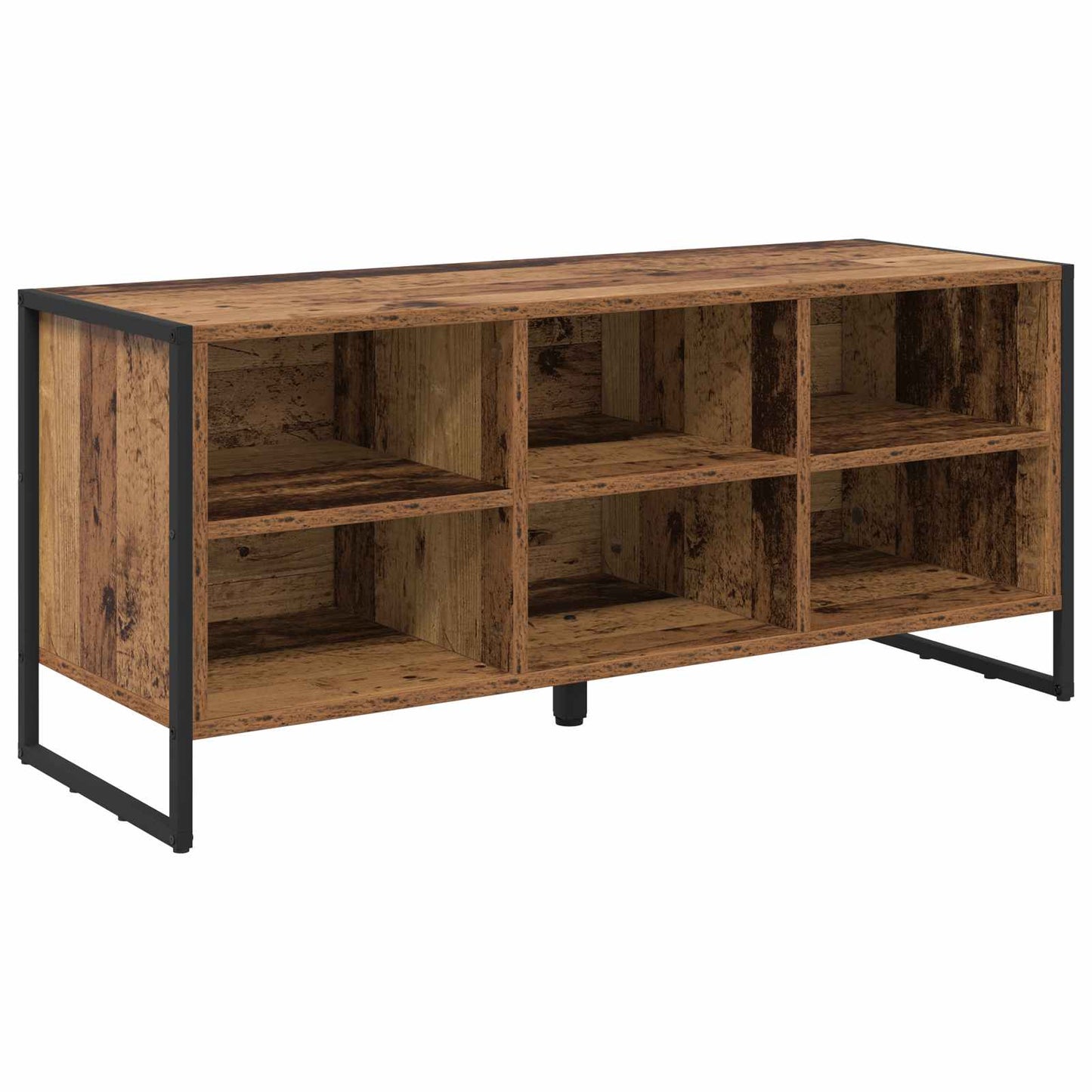VidaXL zapatero con almacenaje madera vieja 60 x 35 x 44 cm madera procesada