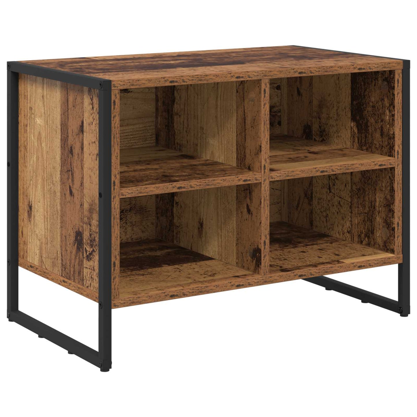 VidaXL zapatero con almacenaje madera vieja 60 x 35 x 44 cm madera procesada