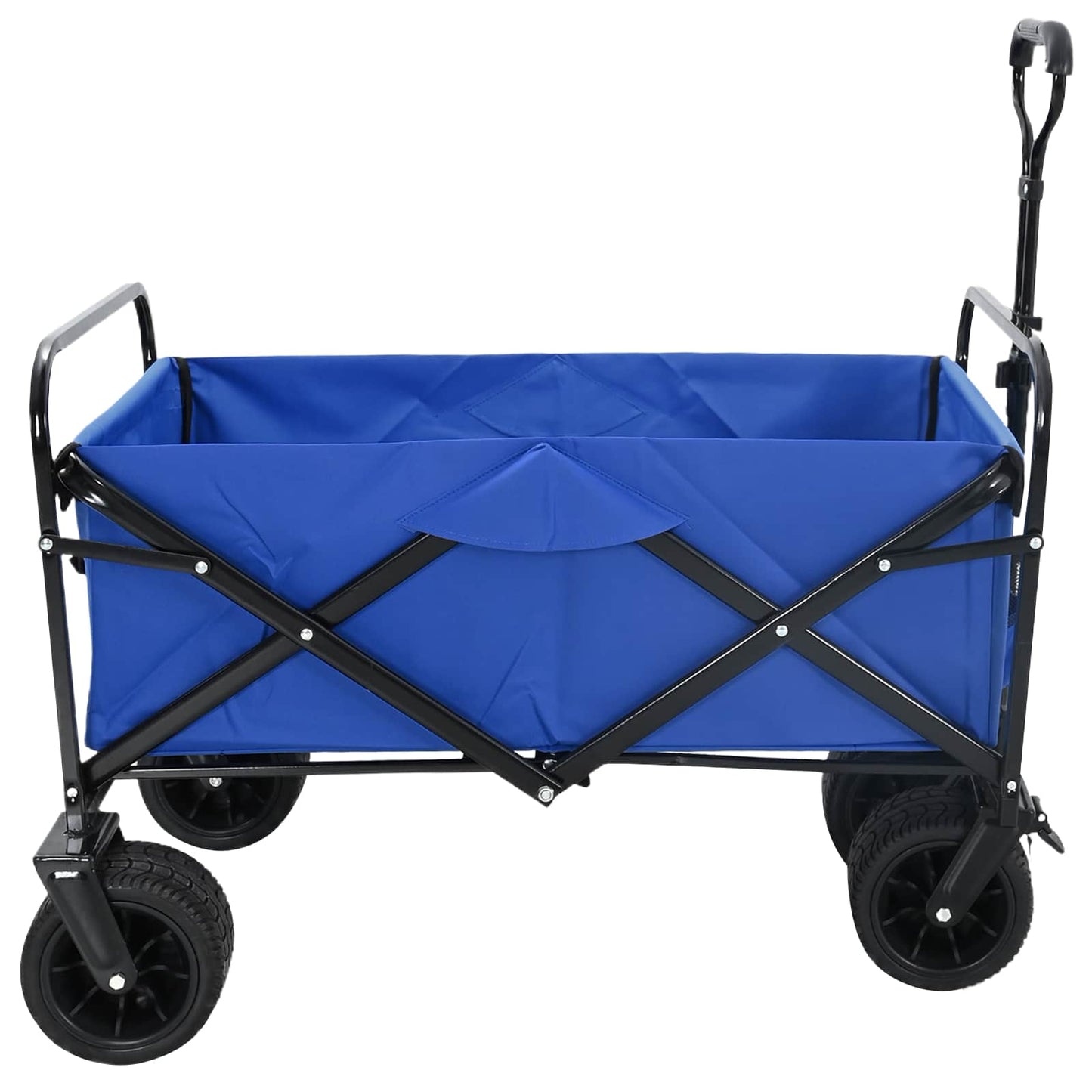 Trolley a mano pieghevole Vidaxx blu 89 x 63 x 96 cm in acciaio e tessuto oxford