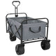Vidaxl vouwbare handtrolley grijs 89 x 63 x 96 cm staal en oxford stof