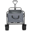 Vidaxl vouwbare handtrolley grijs 89 x 63 x 96 cm staal en oxford stof