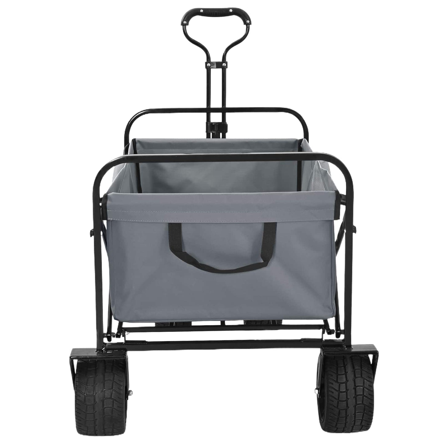 Vidaxl vouwbare handtrolley grijs 89 x 63 x 96 cm staal en oxford stof