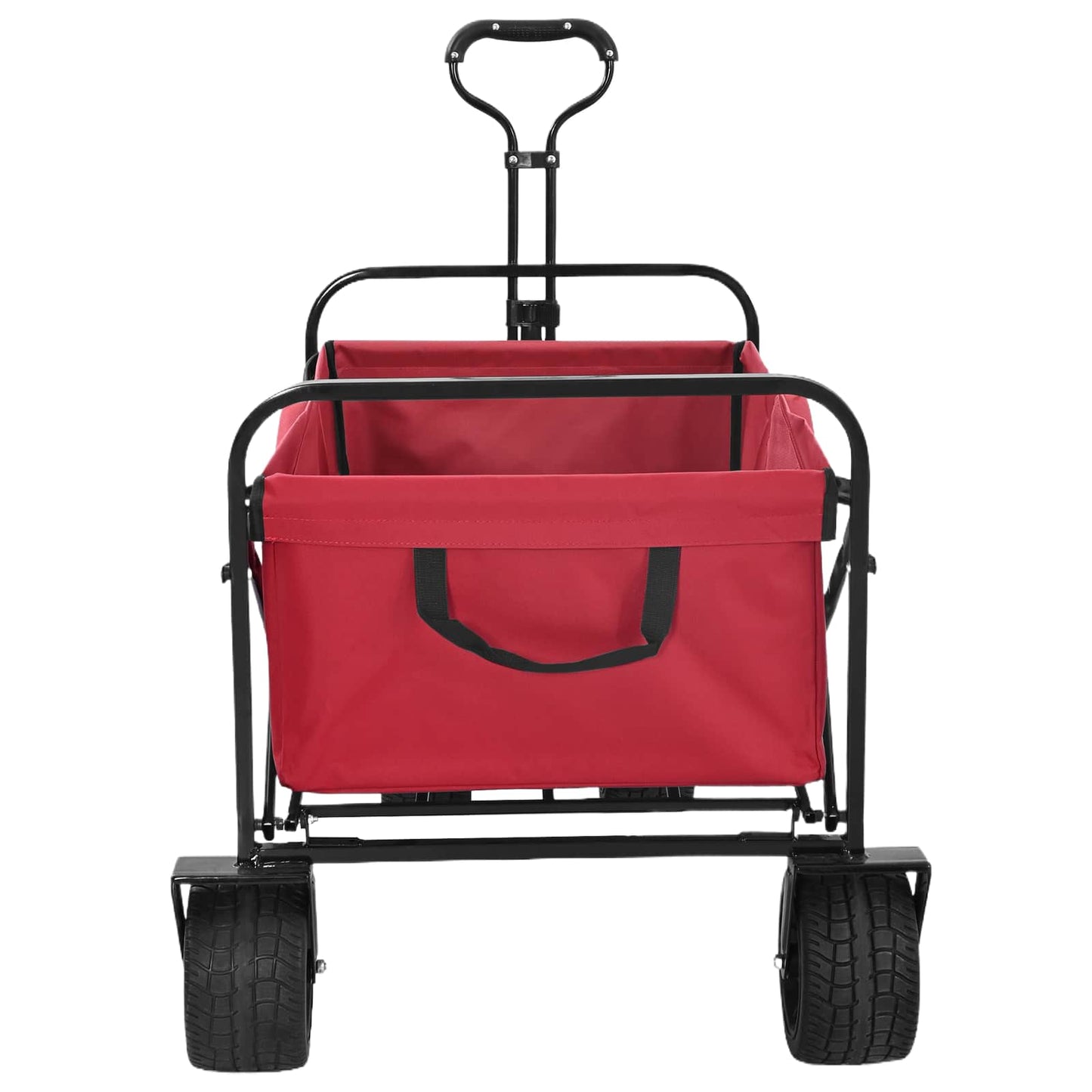 Trolley a mano pieghevole Vidaxx rosso 89 x 63 x 96 cm in acciaio e tessuto oxford