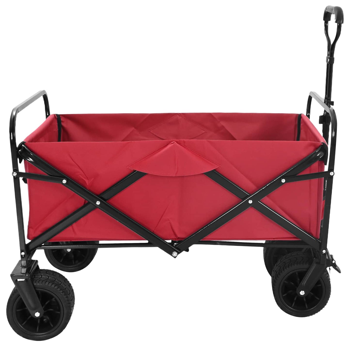 Trolley a mano pieghevole Vidaxx rosso 89 x 63 x 96 cm in acciaio e tessuto oxford