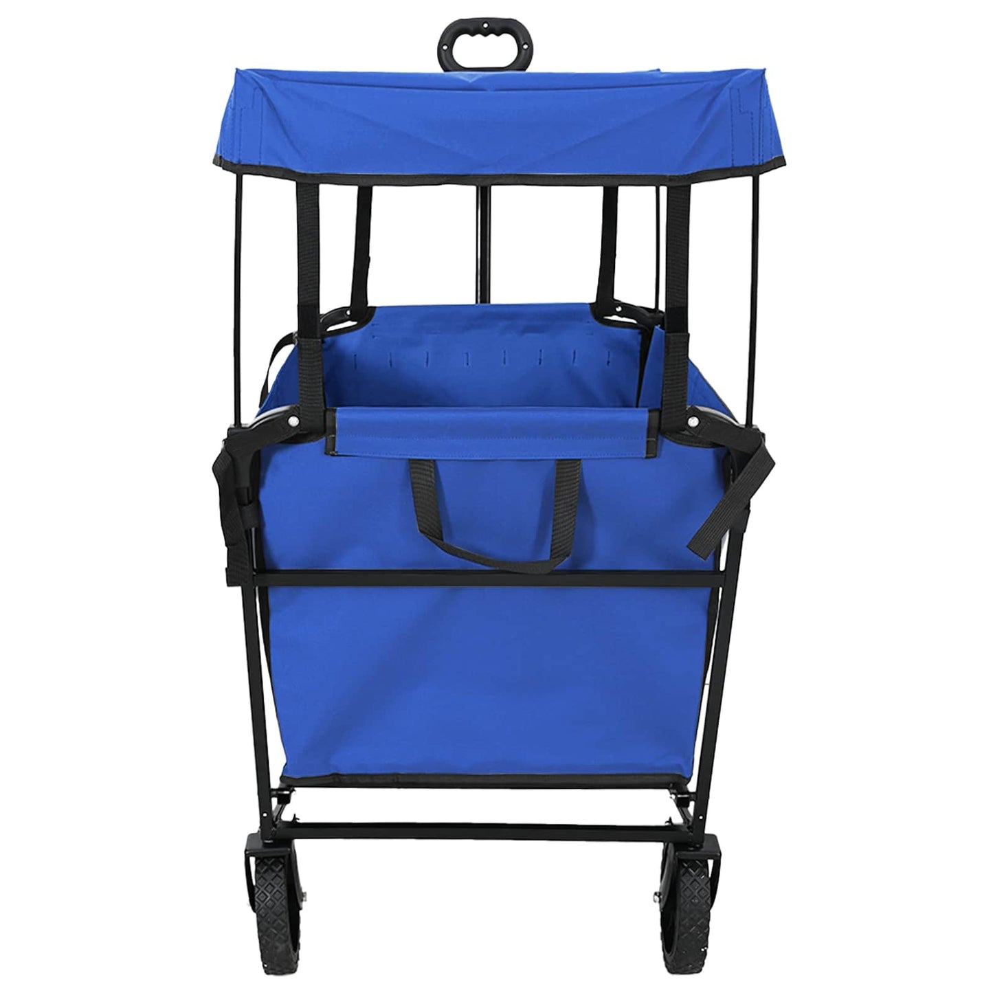 Trolley a mano pieghevole Vidaxx nero 105 x 56,5 x 116 cm tessuto oxford