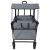 Trolley pieghevole Vidaxx grigio 105 x 56,5 x 116 cm tessuto oxford
