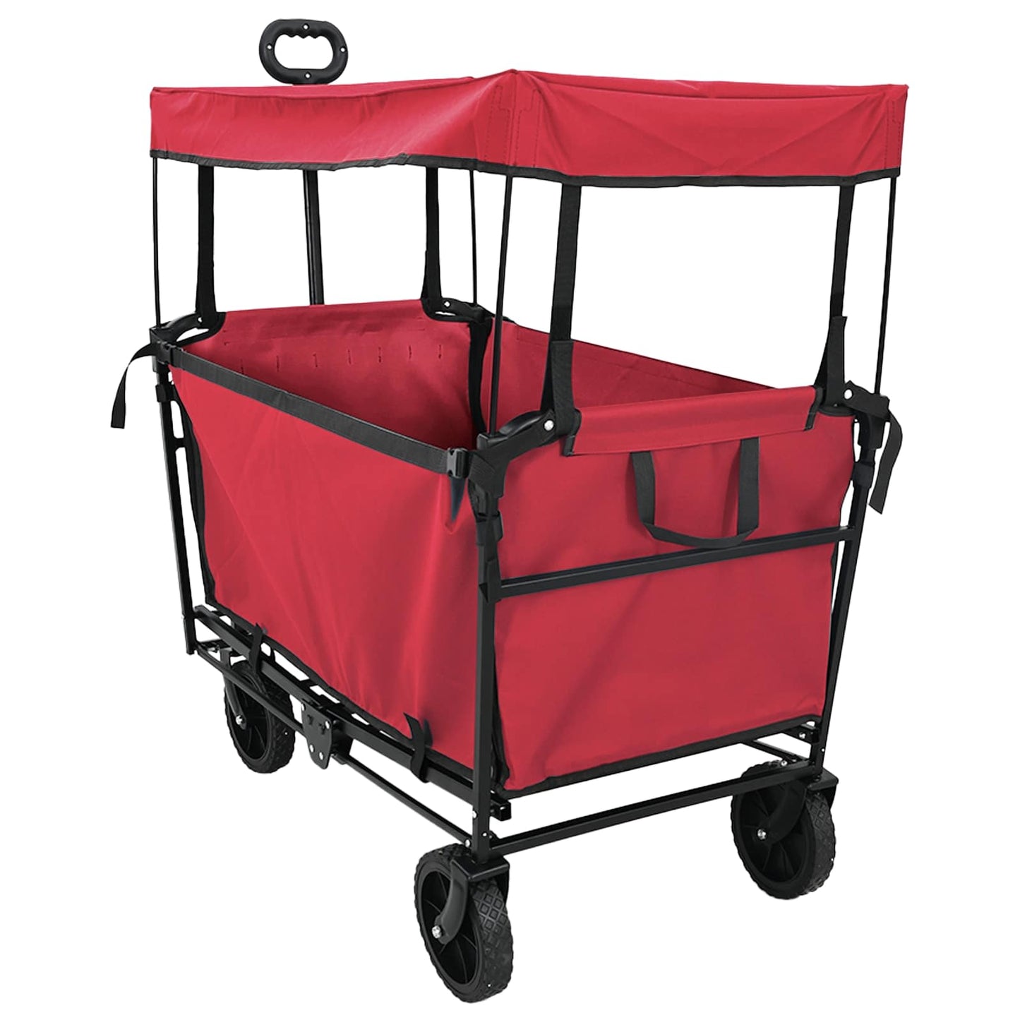 Vidaxl vouwbare handtrolley rood 105 x 56.5 x 116 cm oxford stof