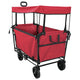 Vidaxl vouwbare handtrolley rood 105 x 56.5 x 116 cm oxford stof