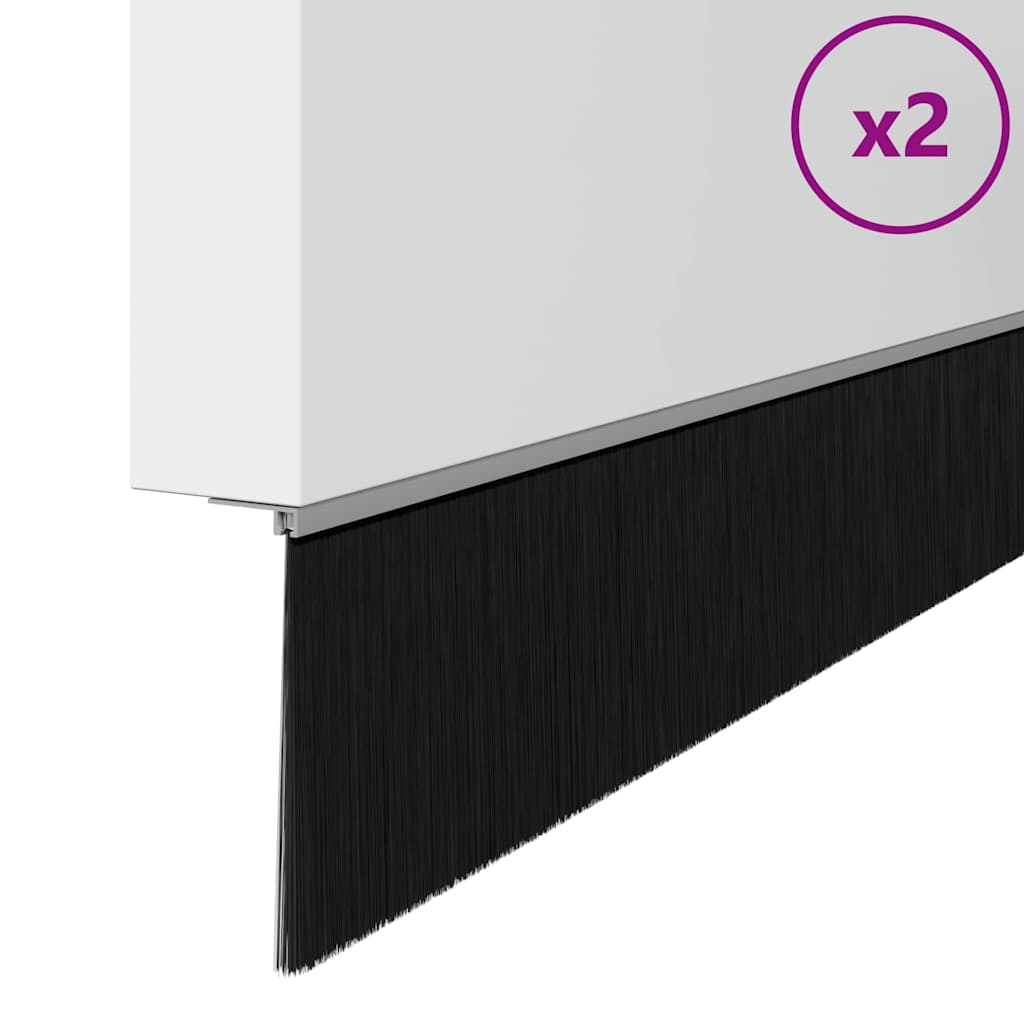 Vidaxl schroefbare deurborstelafsluitingen 2 pcs zilver 100 cm