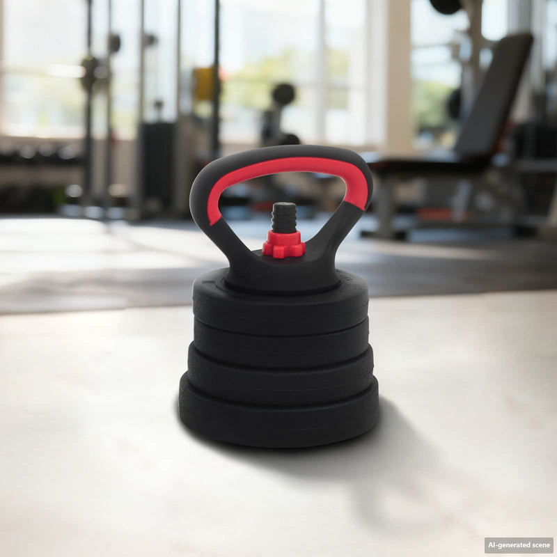 Set manubri-bilanciere VidaXL 2 in 1 30 kg nero e rosso