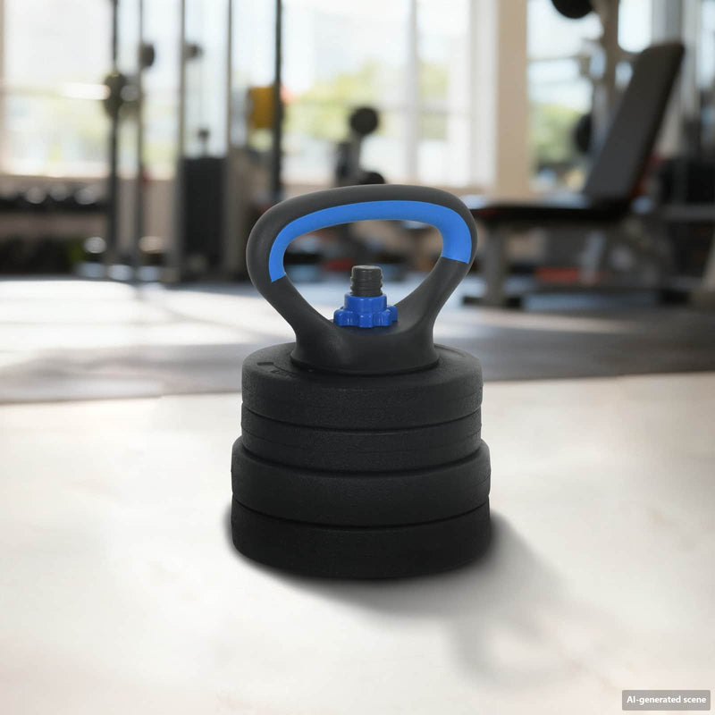 Set manubri-bilanciere VidaXL 2 in 1 30 kg nero e blu