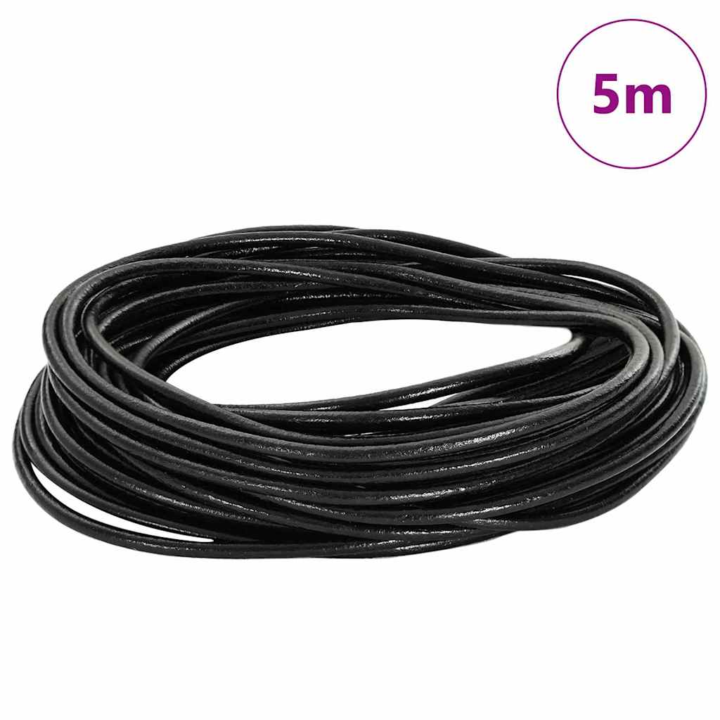 Cordoncino in cuoio Vidaxx nero ø3 mm x 5 m cuoio