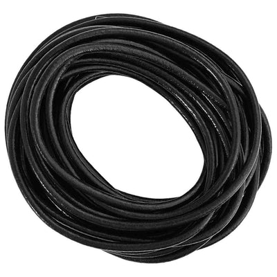Cordoncino in cuoio Vidaxl nero ø4 mm x 10 m cuoio