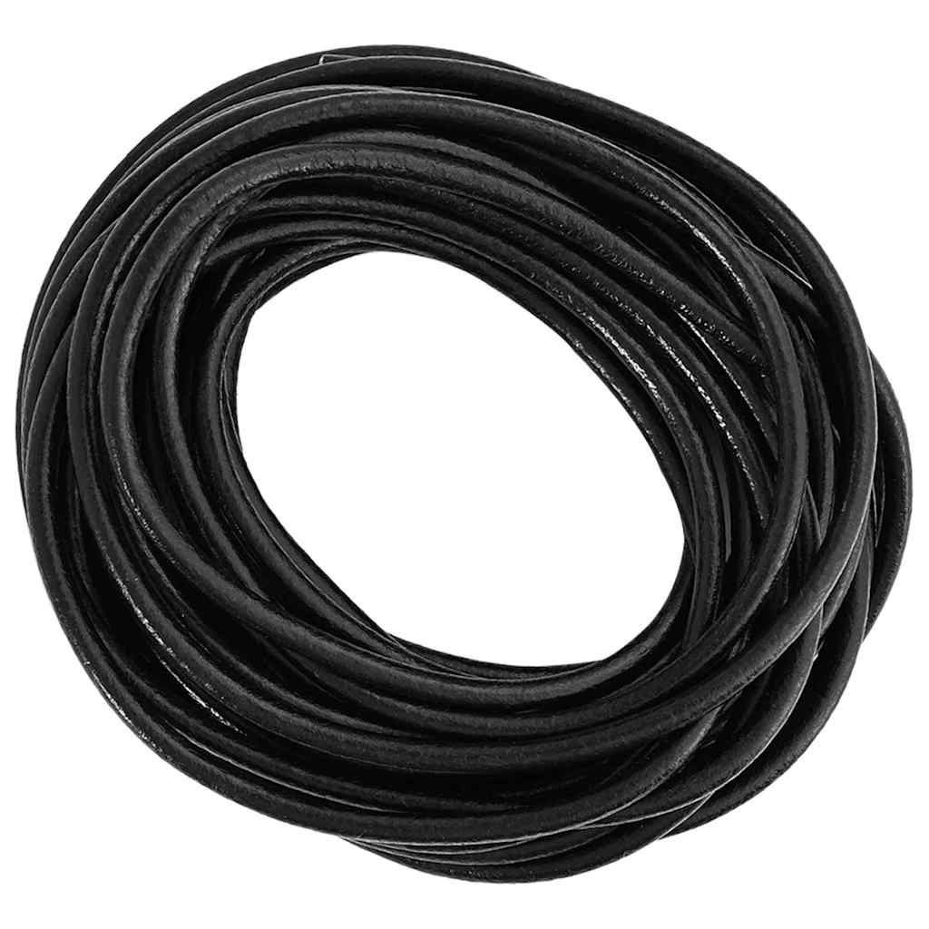Cordoncino in cuoio Vidaxl nero ø5 mm x 5 m cuoio