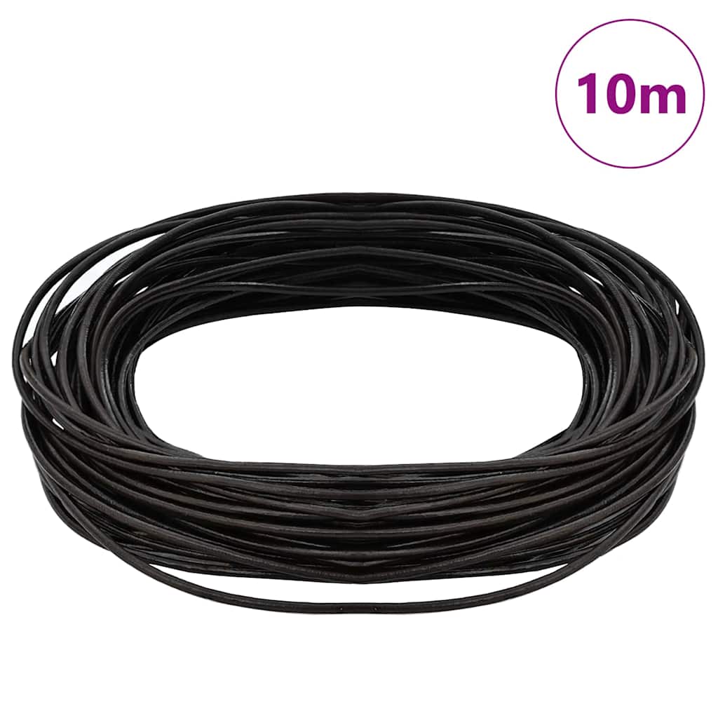 Vidaxl leren koord donkerbruin ø1 mm x 10 m leer