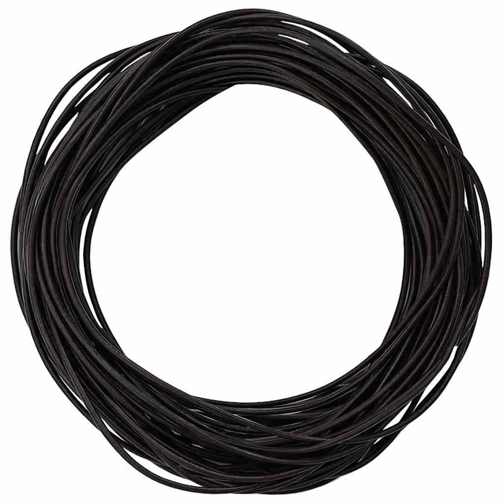 Vidaxl leren koord donkerbruin ø2 mm x 50 m leer