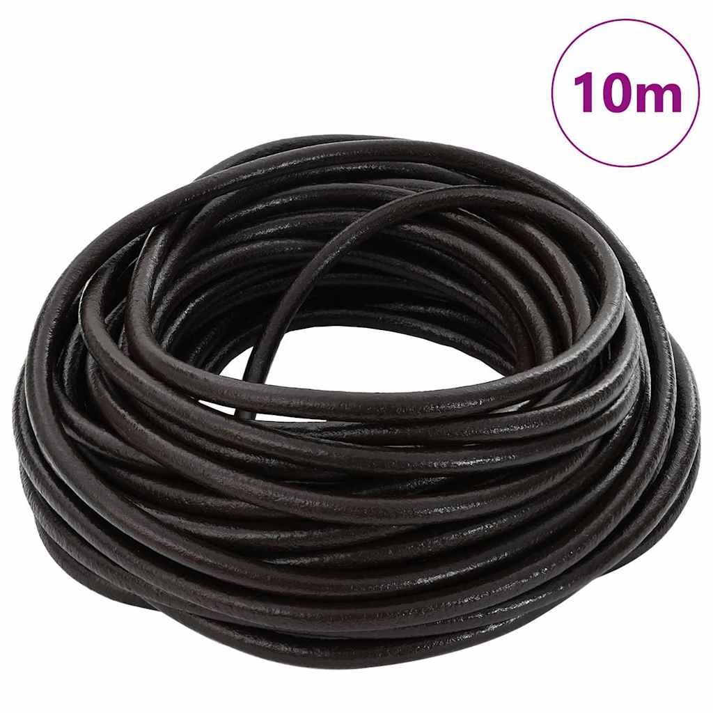 Vidaxl leren koord donkerbruin ø4 mm x 10 m leer